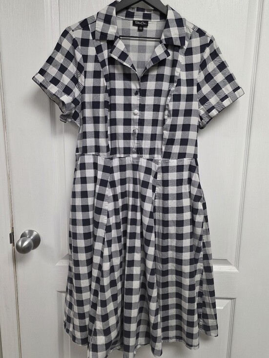 torrid Dresses & Skirts - Torrid Retro Chic Blue Plaid Dress Size 12